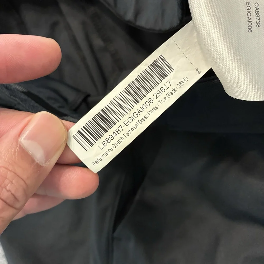 Quince Black Performance Stretch Technical Dress Pants Mens 36x30 Casual